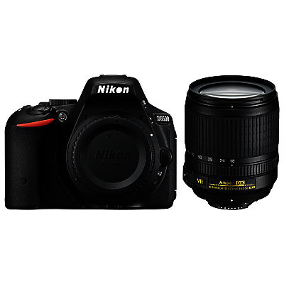 Nikon D5500 Digital SLR Camera with 18-105mm VR Lens, HD 1080p, 24MP, Wi-Fi, 3  Touch LCD Display, Black